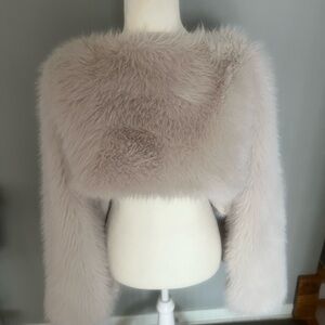 Faux Fur Cropped Pullover